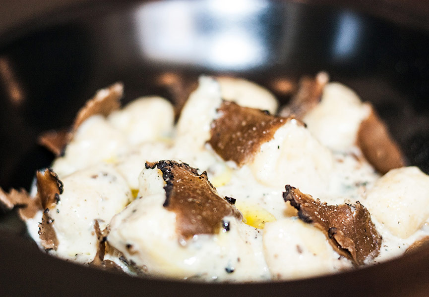 Potato Gnocchi with Gorgonzola cheese and Truffle